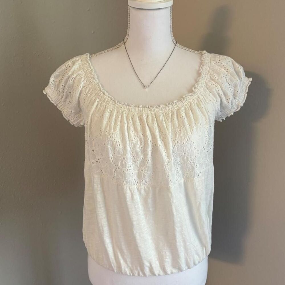 Altar-d-state Women's Cream and White Blouse